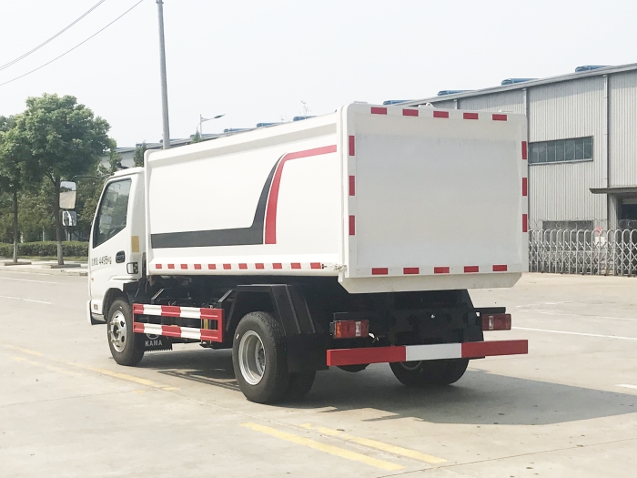 國(guó)六藍(lán)牌凱馬側(cè)掛桶式垃圾車