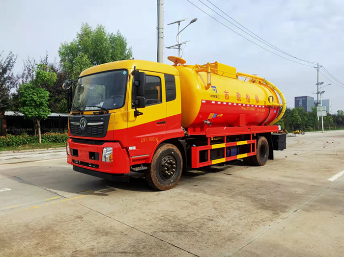 國六東風天錦15方清洗吸污車一體罐